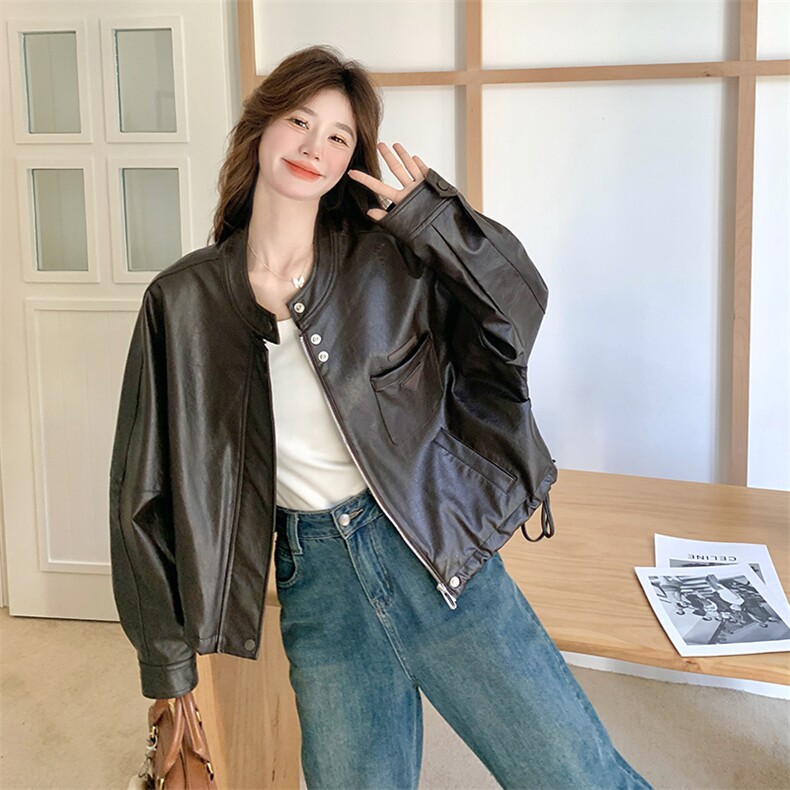 2026春款【有货】皮外套B109-9303-145-198,女装短外套,2B109