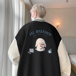 摇粒绒棒球服男大码开衫卫衣男夹克 BF86314-P65图片