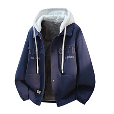 立体得物新款潮牌加厚连帽休闲假两件夹克外套A436-JK2538-P90，男装夹克，电商A436