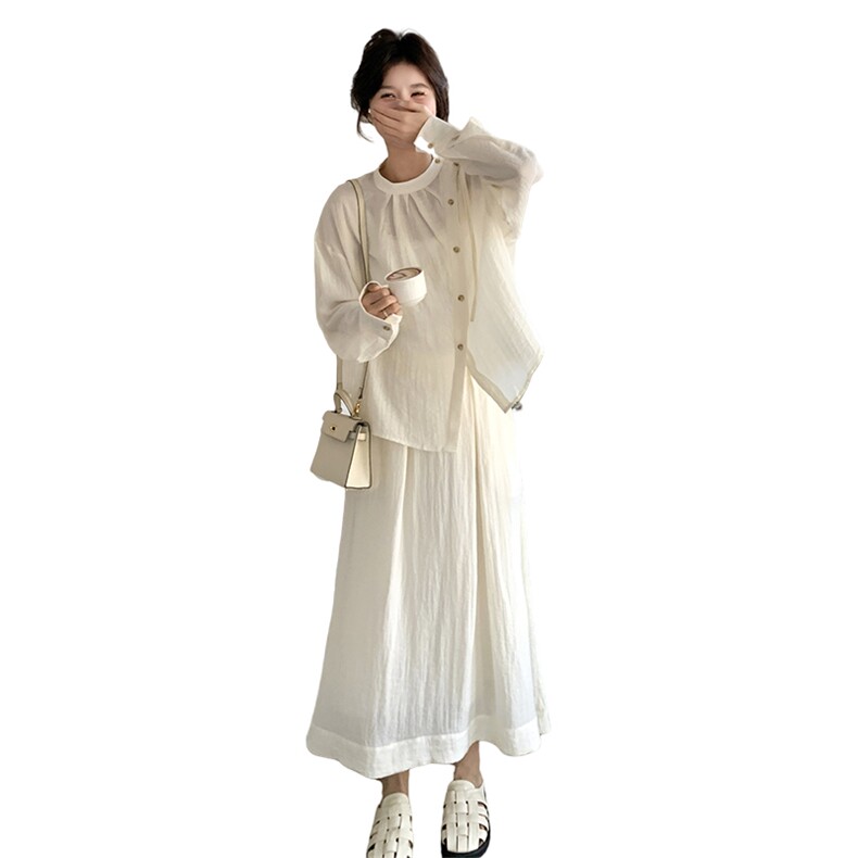 【现货】风纯色气质两件套连衣裙半身裙2C081-8506P155K238,女装连衣裙,2C081
