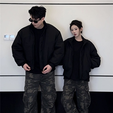 现货【网图】黑色卡其色杭州货飞行夹克短款立领棉服MY04-P90，男装夹克，电商A466
