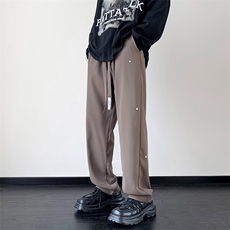 港风抖音品质宽松大码休闲裤直筒裤A014-DY2385-P60控88，男装休闲裤，电商A014
