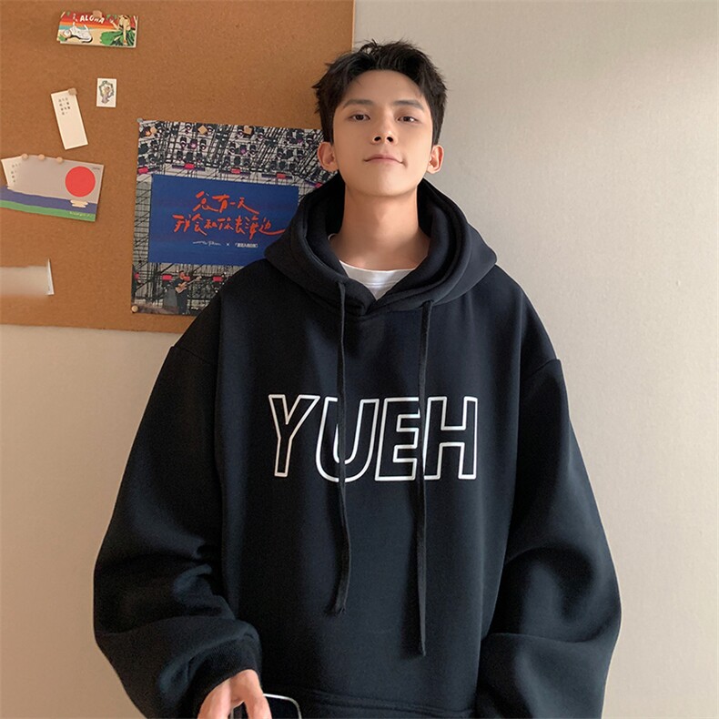 抖音供货、复合360克现货字母印花连帽卫衣宽松D223A-WY2216-P50,男装卫衣,电商019-1