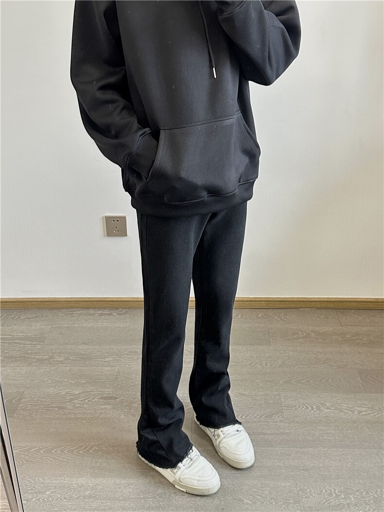 cleanfit纯黑色修身显瘦毛边顶男神裤,男装牛仔裤,星座310A-4