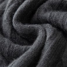 高品质男士羊绒套衫半高拉链设计经典麻花编织舒适保暖商务休闲，男装羊绒套衫，鼎坤羊绒