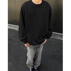 C5378-TP35控价48春季星空闪光纯色卫衣男宽松圆领休闲上衣，男装卫衣，电商A102-1