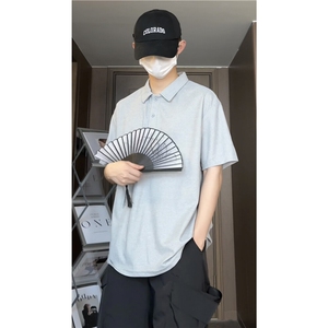 PL9001-P20-控39-大量现货POLO衫男短袖T恤潮牌纯色翻领透气网眼图片