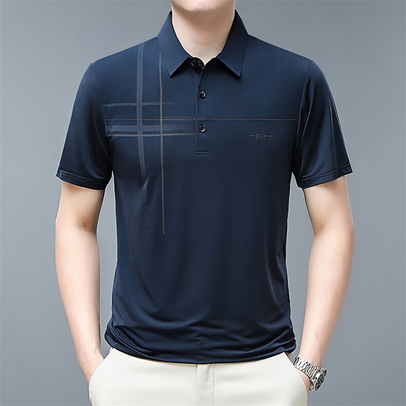 23夏季新款时尚潮流中年男士商务T恤休闲百搭短袖Polo衫P004-P30,男装Polo衫,星座1402-2