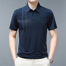 23夏季新款时尚潮流中年男士商务T恤休闲百搭短袖Polo衫P004-P30，男装Polo衫，星座1402-2