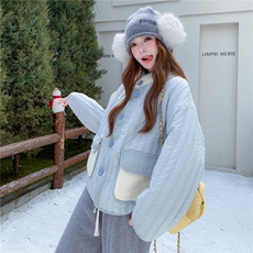 新款双面穿皮毛一体外套2D035-25106P185K278，女装短外套，2D035