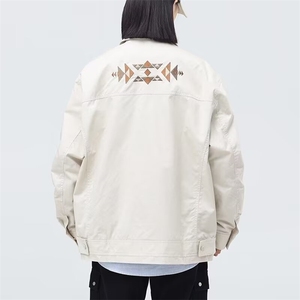 1506/QY80430/P45潮牌风刺绣长袖衬衫男春秋季衬衣外套图片