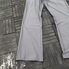 高弹韧性凉感冰皮垂感直筒弯刀卫裤夏季速干薄款休闲裤男冰丝裤子，男装皮裤，星座506A