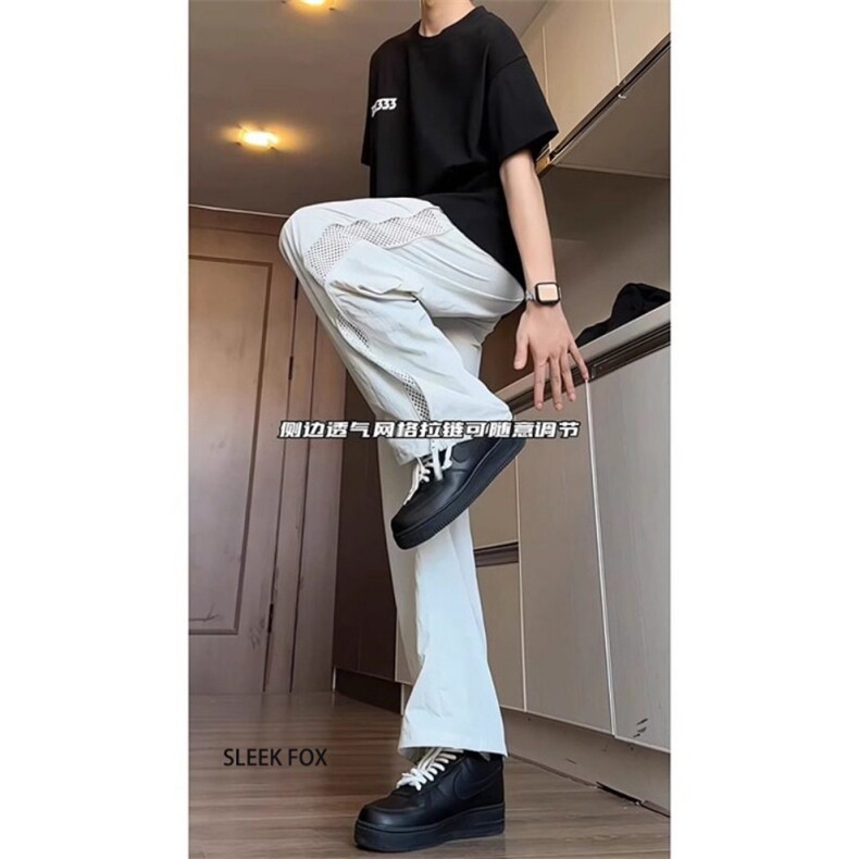 1506/QGK3110/P44春季户外直筒登山工装裤美式速干链网格休闲裤,男装工装外套,星座1506