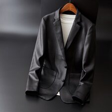 秋冬男士皮衣PU皮西服修身外套商务休闲西装7218P195，男装皮衣，电商D225