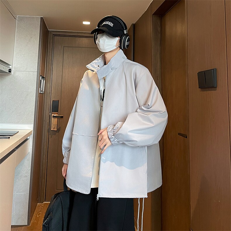 可二次开发得物抖音高品质休闲夹克整件双压线外套JK5030P45,男装夹克,电商A030