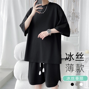2024 夏季新款 旋律风车大码冰丝短袖套装M-5X HQ24505-P65图片
