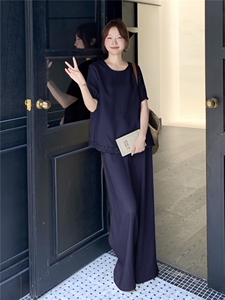 现货210-3272-P165-K218轻奢宽松上衣配阔腿裤2025年夏季图片
