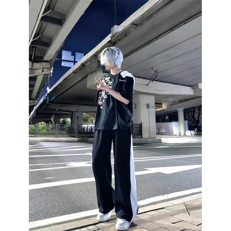 【有货】BK934CC-特P36绣花肩章羽毛满天星立体浮雕短袖T恤男女,男装T恤,星座1007（原301D）