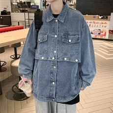 可拆卸夹克ns长袖春季翻领文艺男慵懒纯色简约夹克日常潮JK01P73，男装夹克，星座410-2