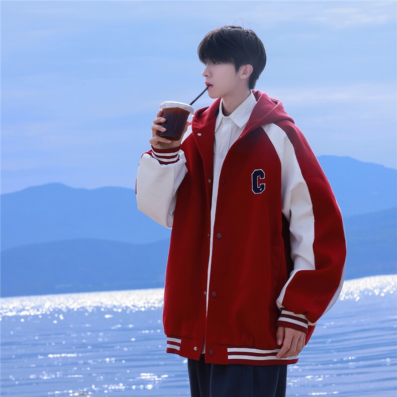 2025秋季新款字母插肩袖男夹克外套JK529/P108控148-100聚酯纤维，男装夹克，电商A148