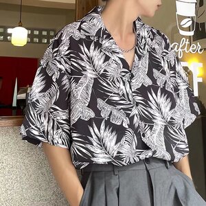 夏季短袖衬衫夏威夷宽松休闲冰丝四面弹C311P30图片