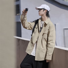 日系cityboy衬衫男春秋痞帅衬衣长袖高级感oversize休闲外套夏季，男装衬衫，星座601-2