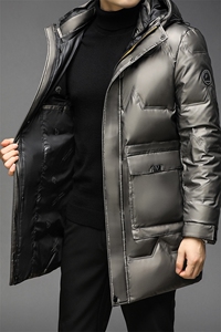 2023新款冬季羽绒服男士中年人爸爸中长款冬装外套QLMF20981-P355图片