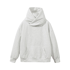 抖音得物二开美式高街重磅宽松结构工艺防风高领连帽卫衣外套W67，男装卫衣，电商A486-1