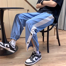 春夏运动休闲裤男直筒垂感ins潮牌港风冰丝裤K670P33，男装休闲裤，星座1116-2