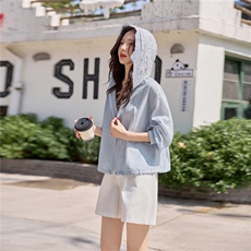 2026夏季新款女轻薄透气麻料蕾丝防晒衣，女装防晒衣，可可小西