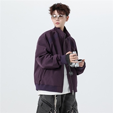 JK008无影墙春装拼接工装立领开衫夹克聚酯纤维(M-5XL)TP35，男装夹克，电商A088