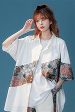 1绣花拼接成分：聚酯纤维M-5XL大码短袖衬衫男DCS7743P42控68，男装T恤，星座226-2