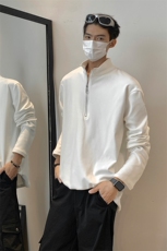 冬季德绒打底衫半高领拉链秋季情侣内搭长袖T恤卫衣男女S357-P38，男装T恤，电商A233-1