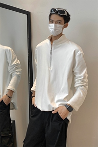 冬季德绒打底衫半高领拉链秋季情侣内搭长袖T恤卫衣男女S357-P38图片