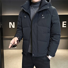 标50绒连帽羽绒服男冬季2025新款加厚短款外套A313-2631-P235，男装羽绒服，电商A313