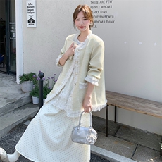 韩版蕾丝花边小香风西服外套女2025春秋新款减龄宽松休闲西装上衣，女装短外套，2C239
