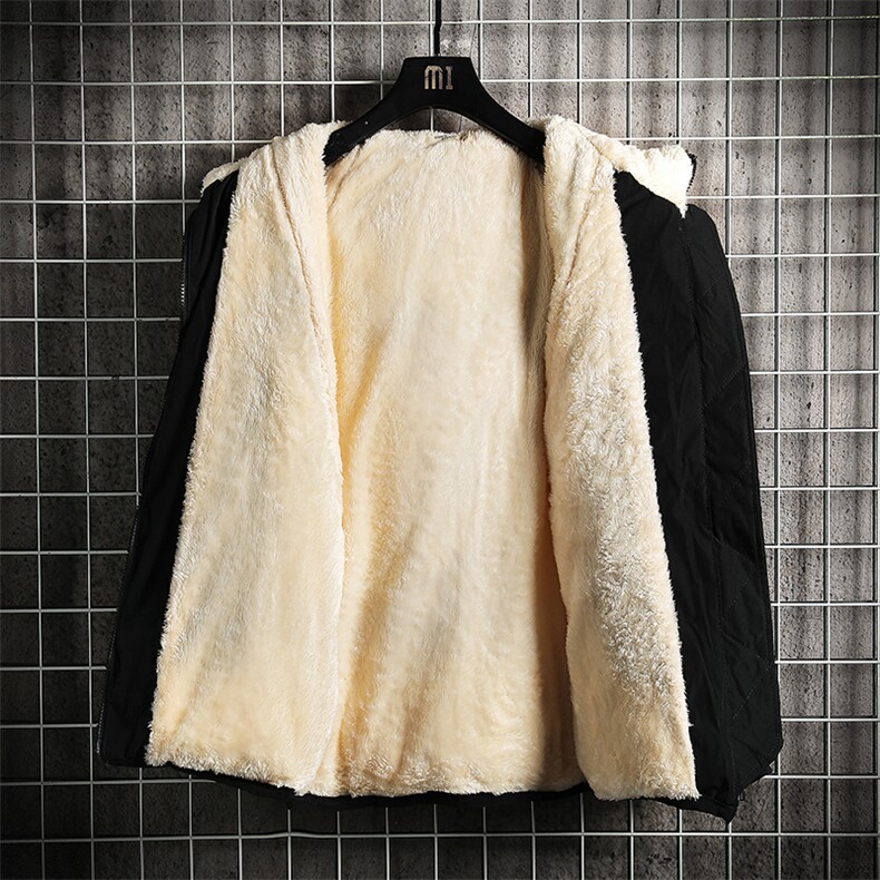 加厚加绒连帽衣男大码服男面包服男网格MY16281-P100,男装棉衣,电商A040A
