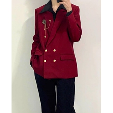 日系制服男女红色双排扣西服简约新款潮流气质时尚XX06，男装西服，星座1116A（原606A-3）
