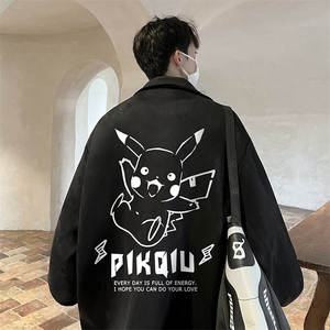 麂皮绒夹克男大码立领褂子外套JK85078-P68 加绒款-P78图片