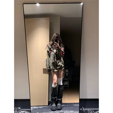 网图现货美式复古迷彩开衫连帽华棉卫衣男女A963-常规P59加绒P64，男装卫衣，星座1505