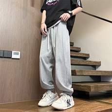 2025春夏款港风宽松设计感休闲百搭束脚卫裤休闲裤K24115-P40，男装休闲裤，星座717