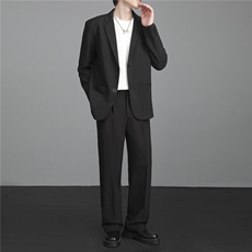 西服两件套装男春秋修身青年帅气男士休闲西装韩版小西服外套，男装西服，星座410-7
