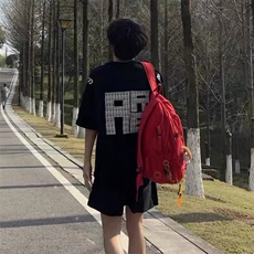 万针全刺绣工艺抖音得物高品质260克重磅纯棉双纱美式高街短袖T恤，男装T恤，电商A486