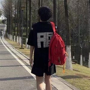 万针全刺绣工艺抖音得物高品质260克重磅纯棉双纱美式高街短袖T恤图片