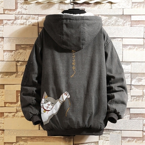 NM53013-P140牛仔外套男大码加厚加绒衣男羊羔毛服男