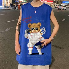 ！港风夏季无袖背心男汗衫男纯棉坎肩短袖T恤男B18-P20，男装背心/马甲，电商B367