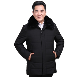 大款长年有货！！爸爸棉袄外套中长款加绒加厚棉衣男图片