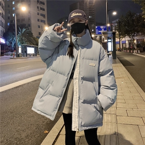 情侣装冬装 港风织带棉服 宽松棉衣休闲加厚外套男女 G1106 P118图片