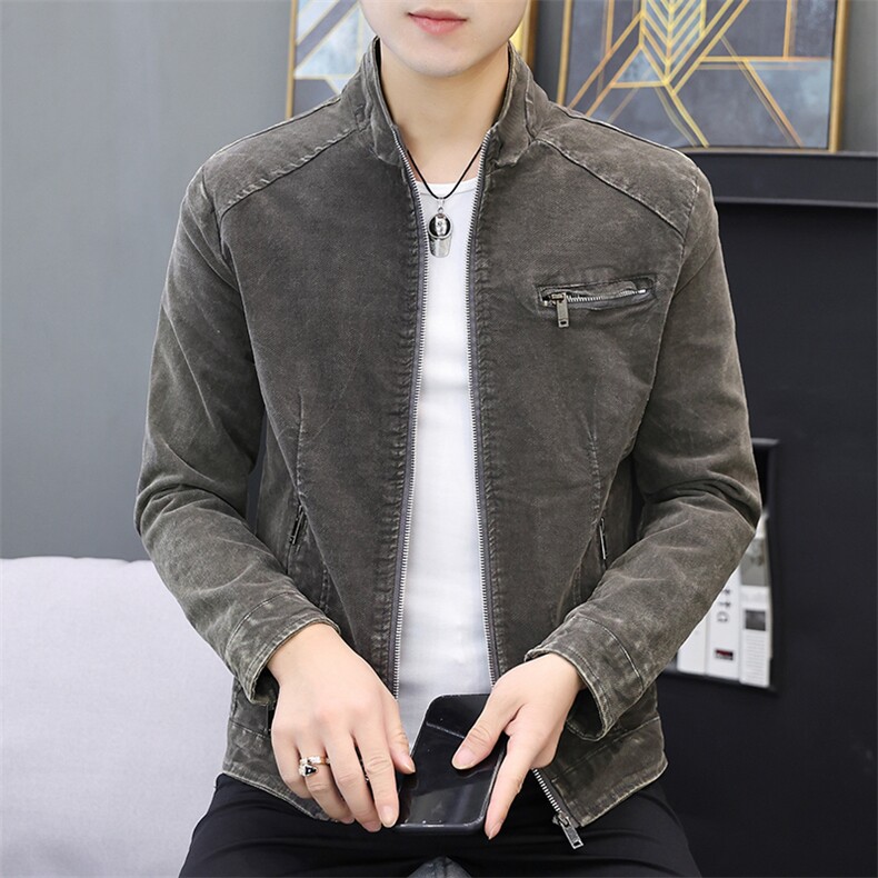 JK1856-P100牛仔外套男韩版修身立领夹克男士休闲百搭青年帅气，男装工装外套，电商D310B-1