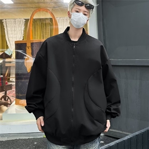 夹克男士冬季潮流复古时尚休闲宽松纯色棒球服外套W6277-P55